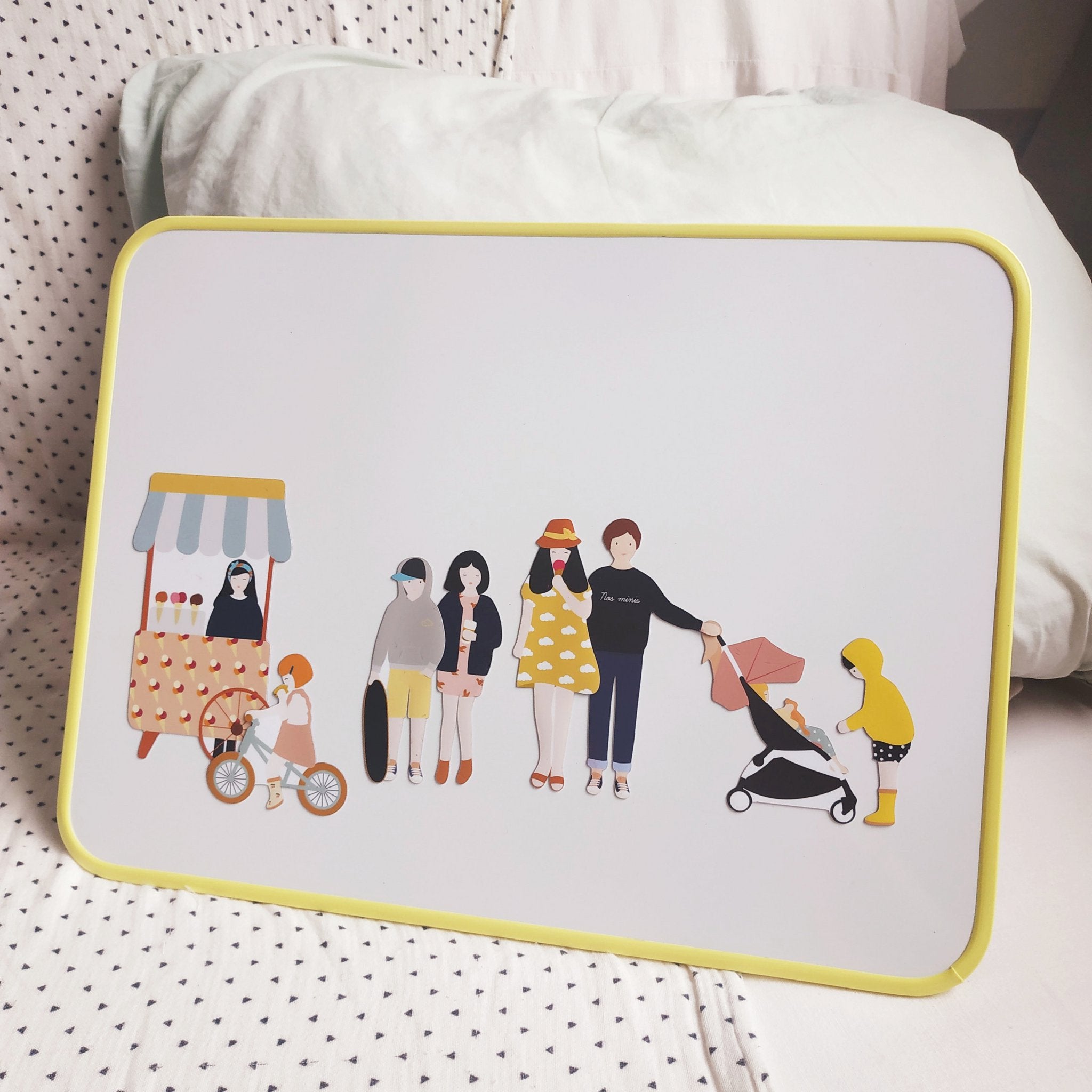 Ma Cabane à Rêves Magnettafel in verschiedenen Farben: koralle, mint, schwarz, Anis, lilla 30x40 cm - Bitangel RENOVATE & FURNISH HOMES GmbH