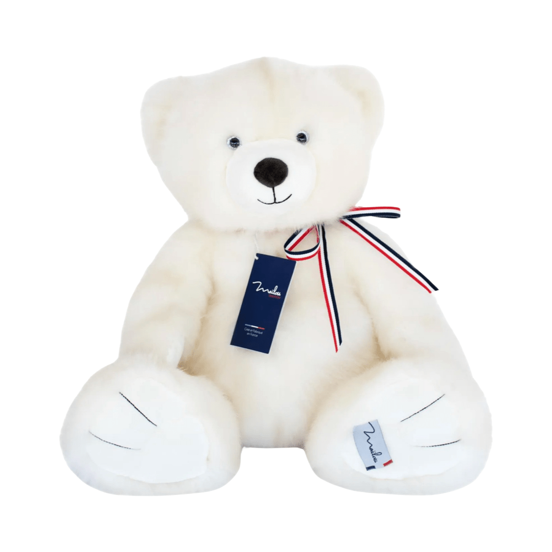 Maïlou Tradition handgemachter Plüschbär wahlweise in 50cm und 65cm in weiß - Bitangel RENOVATE & FURNISH HOMES GmbH