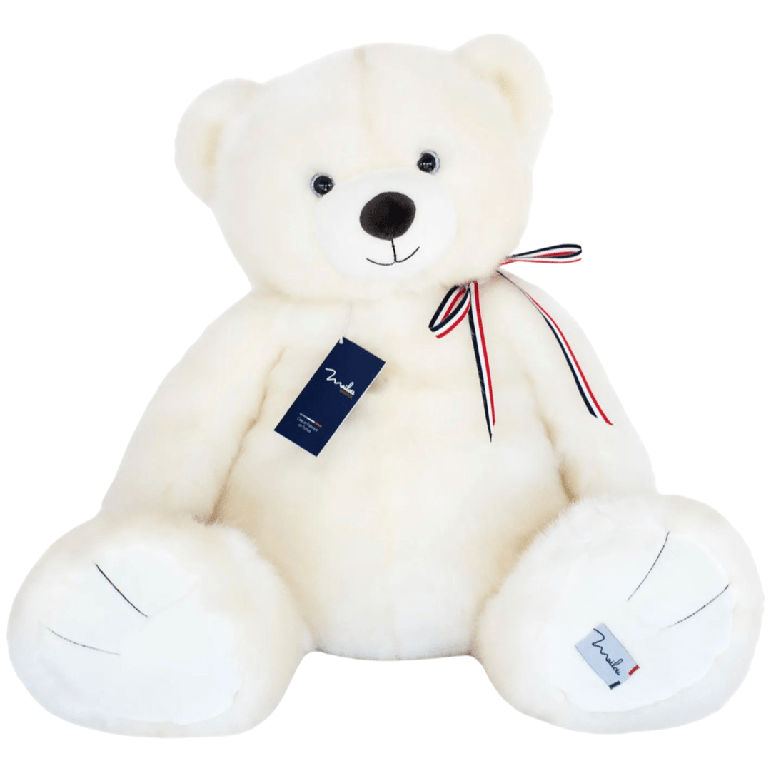 Maïlou Tradition handgemachter Plüschbär wahlweise in 50cm und 65cm in weiß - Bitangel RENOVATE & FURNISH HOMES GmbH