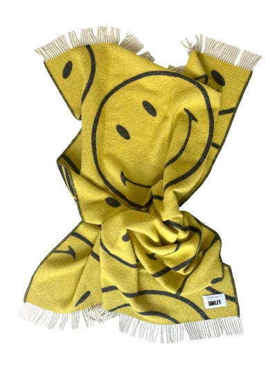 Maison Deux Smiley®-Decke gelb aus neuseeländischer Wolle ca. 130x200cm - Bitangel RENOVATE & FURNISH HOMES GmbH