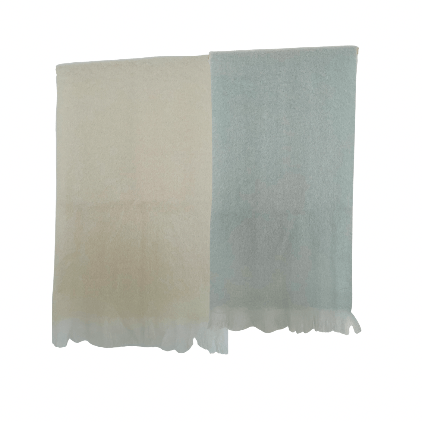 Mantas Ezcaray Spanien Premium Mohair-Cape wahlweise in den Farben Crem & helles Mintgrün ca. 65x200cm - Bitangel RENOVATE & FURNISH HOMES GmbH