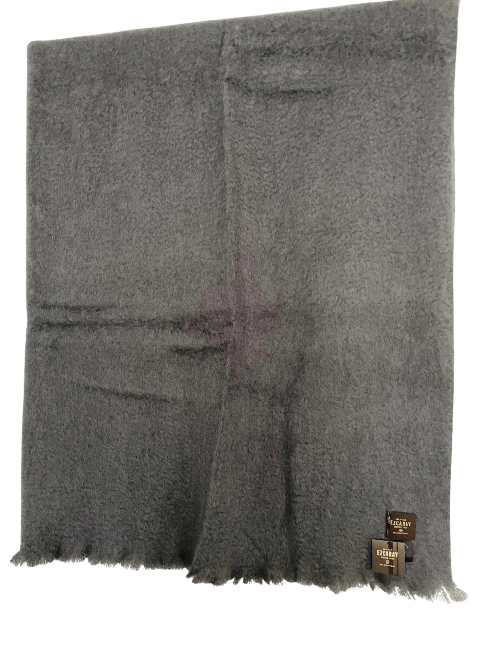 Mantas Ezcaray Spanien Premium Mohair-Wolldecke & Bettüberwurf in Rauchgrau ca. 220x240 cm, ca. 480gr/m2 - Bitangel RENOVATE & FURNISH HOMES GmbH