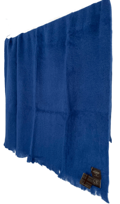 Mantas Ezcaray Spanien Premium Mohair-Wolldecke Jeansblau ca. 130x200 cm, 480gr/m2 - Bitangel RENOVATE & FURNISH HOMES GmbH