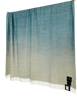 Mantas Ezcaray Spanien Premium Mohair-Wolldecke Ombré Effekt/Farbverlauf, in Petrol/Off-White 130x200 cm, 310gr/m2 - Bitangel RENOVATE & FURNISH HOMES GmbH
