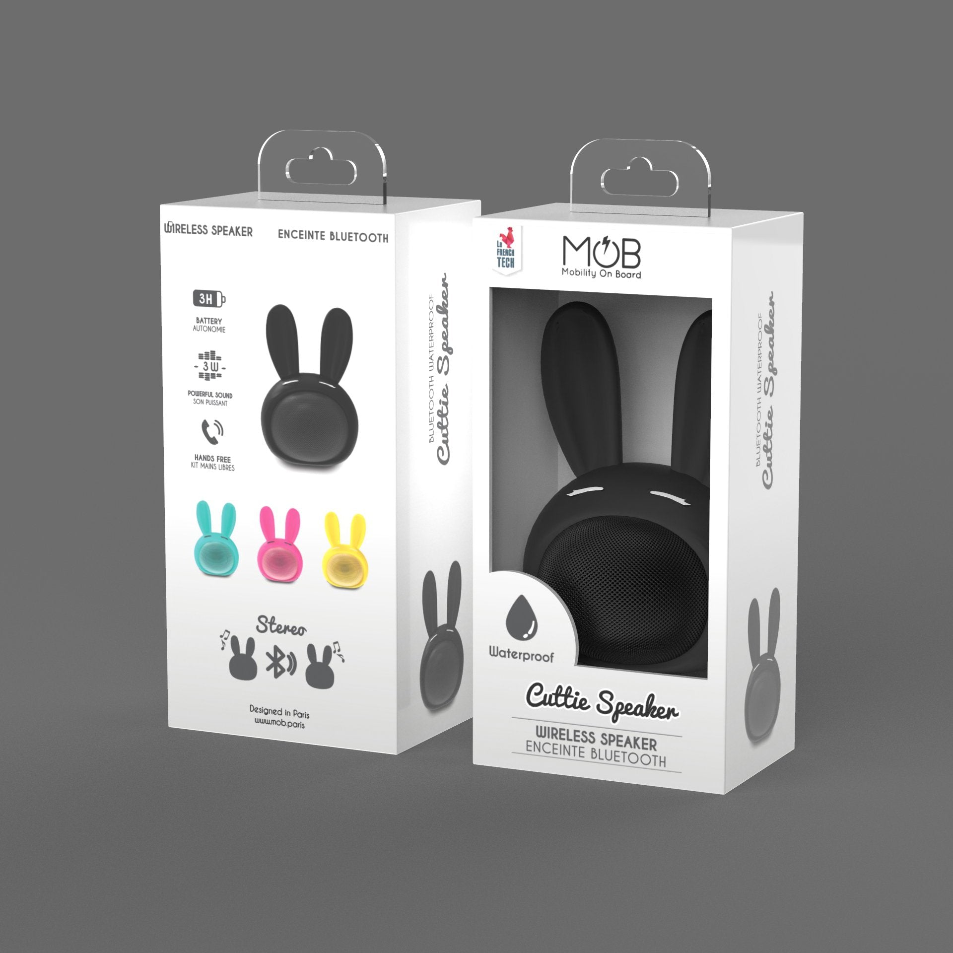 Mobility on board Cutie Hasen Lautsprecher Bluetooth & Freisprecheinrichtung, in verschiedenen Farben - Bitangel RENOVATE & FURNISH HOMES GmbH