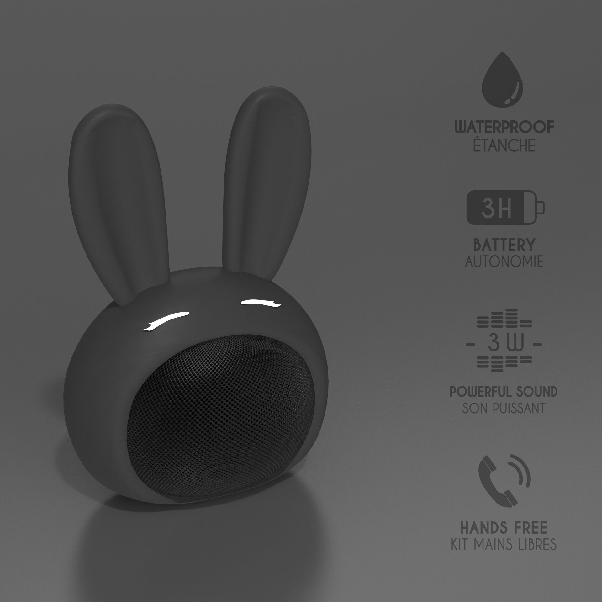 Mobility on board Cutie Hasen Lautsprecher Bluetooth & Freisprecheinrichtung, in verschiedenen Farben - Bitangel RENOVATE & FURNISH HOMES GmbH
