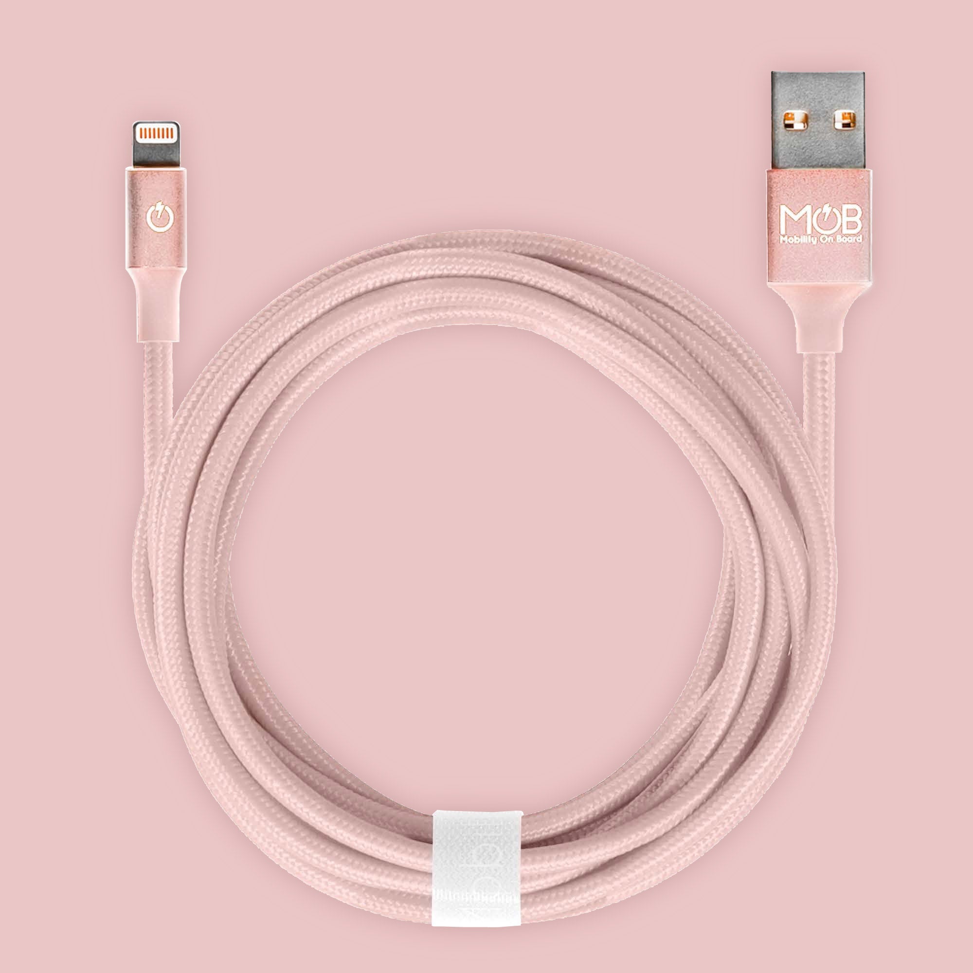 Mobility on board Lightning MFI-Ladekabel in blitzrosa/gold 2m - Bitangel RENOVATE & FURNISH HOMES GmbH