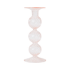 Moonlight Copenhagen Kerzenhalter Wirbel wahlweise blau, rosa oder clear mundgeblasen ca. 21x8cm - Bitangel RENOVATE & FURNISH HOMES GmbH