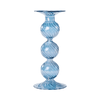 Moonlight Copenhagen Kerzenhalter Wirbel wahlweise blau, rosa oder clear mundgeblasen ca. 21x8cm - Bitangel RENOVATE & FURNISH HOMES GmbH