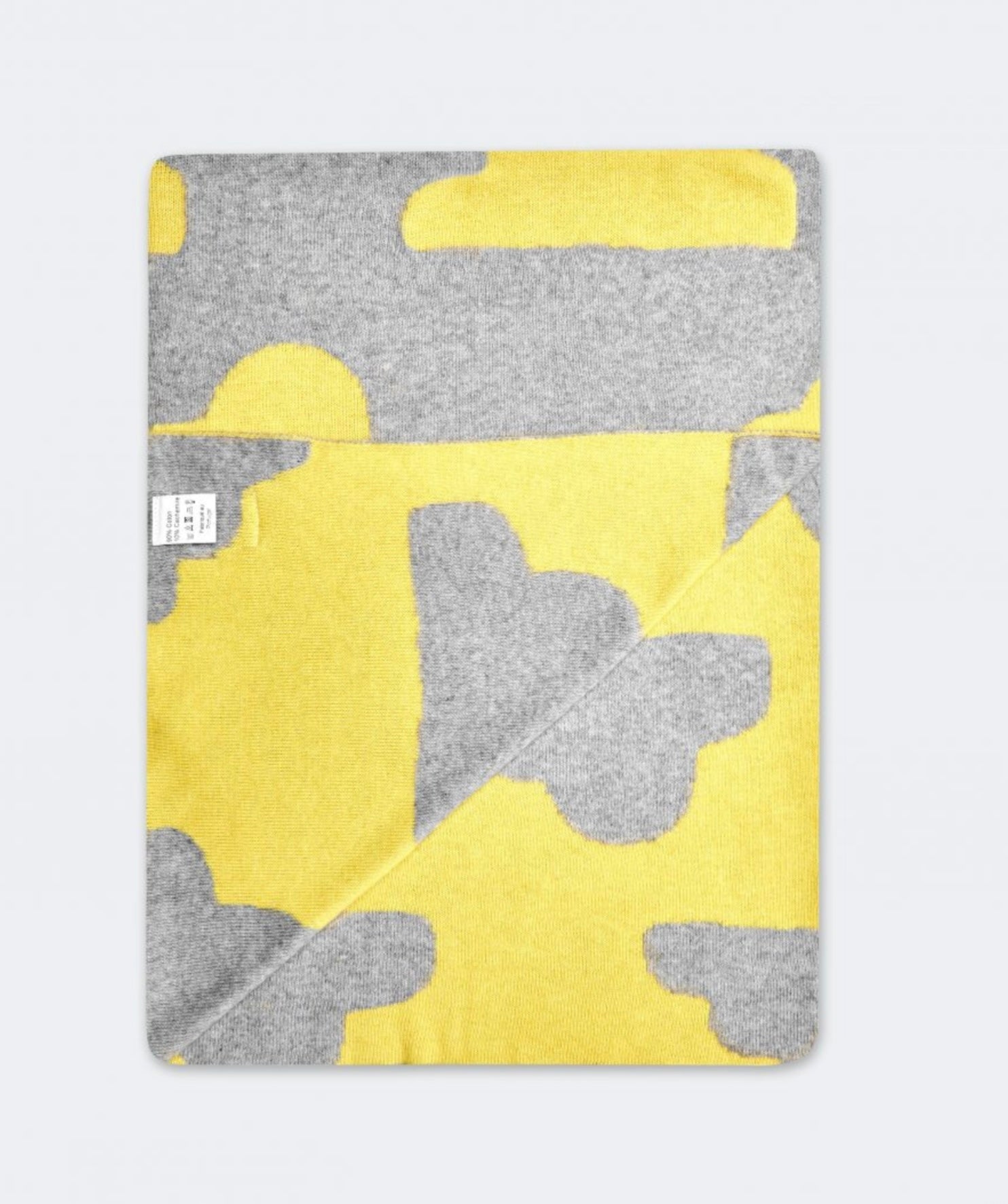 Nuvola Babydecke Kaschmir/Baumwolle wahlweise in verschiedenen Farben hellgrau/gelb/rosa/blau 70x100cm - Bitangel RENOVATE & FURNISH HOMES GmbH