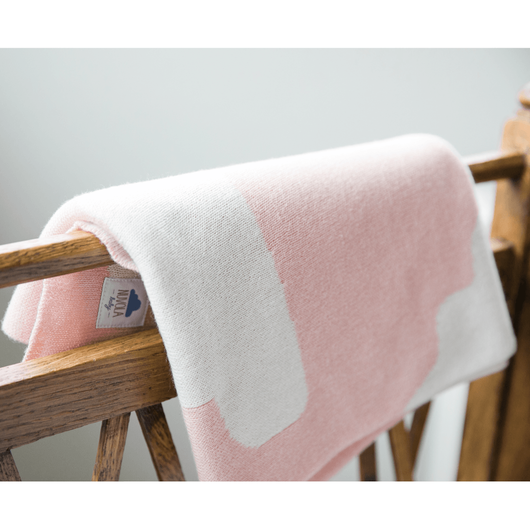 Nuvola Babydecke Kaschmir/Baumwolle wahlweise in verschiedenen Farben hellgrau/gelb/rosa/blau 70x100cm - Bitangel RENOVATE & FURNISH HOMES GmbH