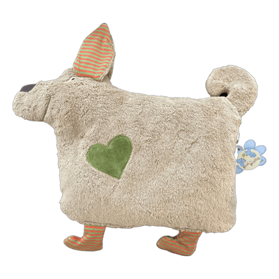 Pat & Patty Wärme-Kuschelkissen Hund hellbraun mit 100% Bio Dinkelspelz-Füllung 34x24 cm - Bitangel RENOVATE & FURNISH HOMES GmbH