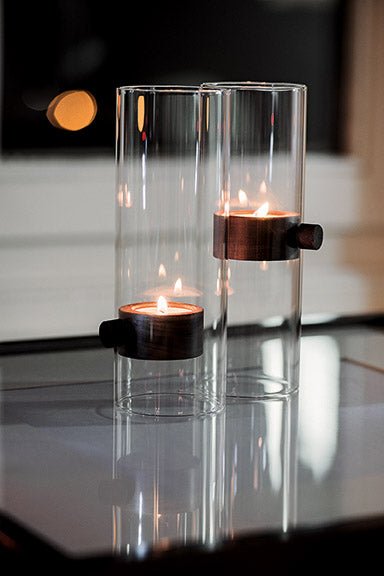 Philippi LIFT Teelichthalter aus Glas mit einem Magnet ca. L7xB7XH20cm - Bitangel RENOVATE & FURNISH HOMES GmbH
