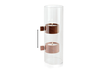 Philippi LIFT Teelichthalter aus Glas mit einem Magnet ca. L7xB7XH20cm - Bitangel RENOVATE & FURNISH HOMES GmbH