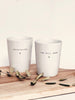 Porzellan Cup wahlweise MOIN, AHOI, HEIMATHAFEN, ICH WILL MEER ca. 280ml - Bitangel RENOVATE & FURNISH HOMES GmbH