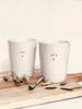 Porzellan Cup wahlweise MOIN, AHOI, HEIMATHAFEN, ICH WILL MEER ca. 280ml - Bitangel RENOVATE & FURNISH HOMES GmbH
