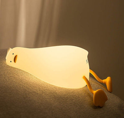 Rammelaartje Duck/Ente Kinder-Nachtlicht mit 30 Minuten Timer, USB in weiß ca. 21x10,3x6.2cm - Bitangel RENOVATE & FURNISH HOMES GmbH
