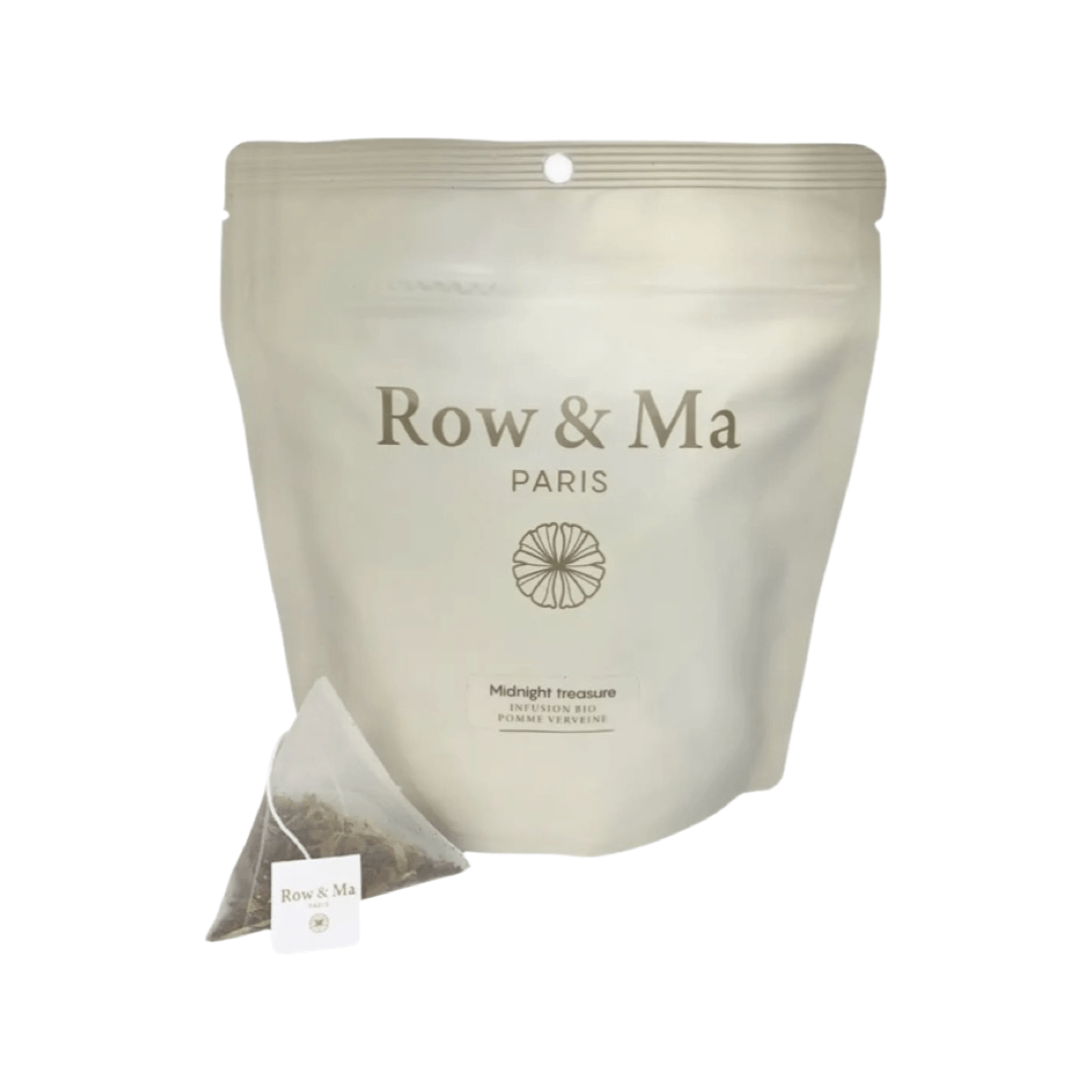 Row & Ma - Midnight Treasure - Bio-Aufguss aus Apfelverbene Premium Qualität verschiedene Varianten: Dose, loser Tee und Teebeutel - Bitangel RENOVATE & FURNISH HOMES GmbH