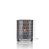 Skogsberg & Smart mundgeblasenes Windlicht Hurricane Spritz wahlweise Sea oder Rauchgrau ca. 12cm lang & 10cm Durchmesser, Gewicht ca. 1,5kg - Bitangel RENOVATE & FURNISH HOMES GmbH