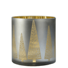 Sompex Christmas Livestyle Awhia Windlicht aus Glas in Gold wahlweise in 3 Größen ca. M H14xD15, L H20xD20, XL H24,5x24,5cm - Bitangel RENOVATE & FURNISH HOMES GmbH