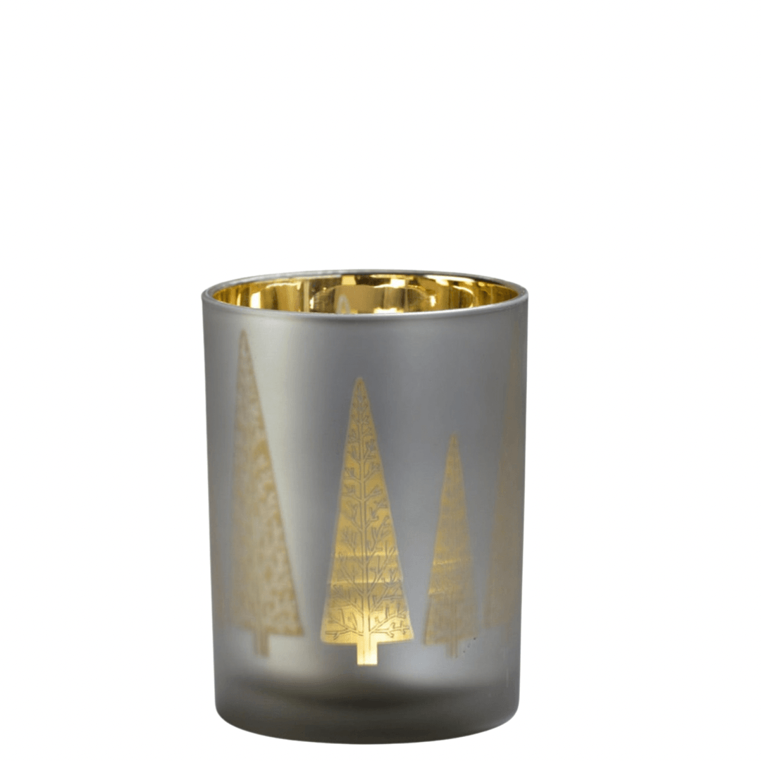 Sompex Christmas Livestyle Awhia Windlicht aus Glas in Gold wahlweise in 3 Größen ca. M H14xD15, L H20xD20, XL H24,5x24,5cm - Bitangel RENOVATE & FURNISH HOMES GmbH