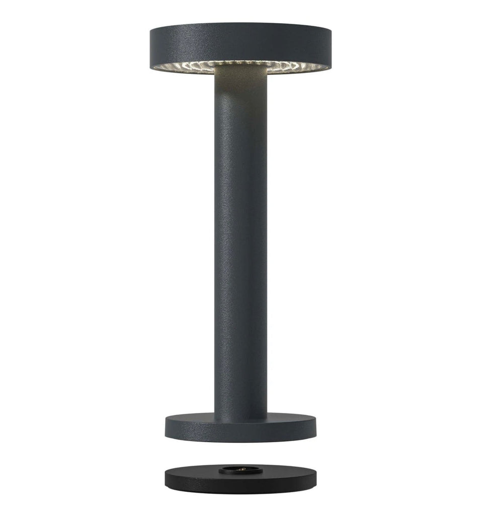 Sompex LED Boro dimmbare Indoor & Outdoor aufladbare Akku Tischleuchte aus wasserfestem Aluminium pulverbeschichtet, in Anthrazit wahlweise in zwei Größen - Bitangel RENOVATE & FURNISH HOMES GmbH