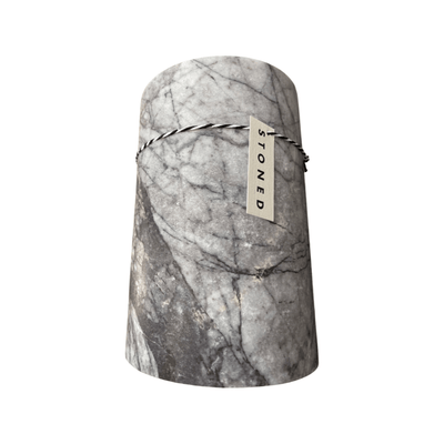 Stoned Marble Marmor-Weinkühler oder als Behälter wahlweise in Weiß oder Grau ca. L18xD14cm ca. bis 4kg - Bitangel RENOVATE & FURNISH HOMES GmbH