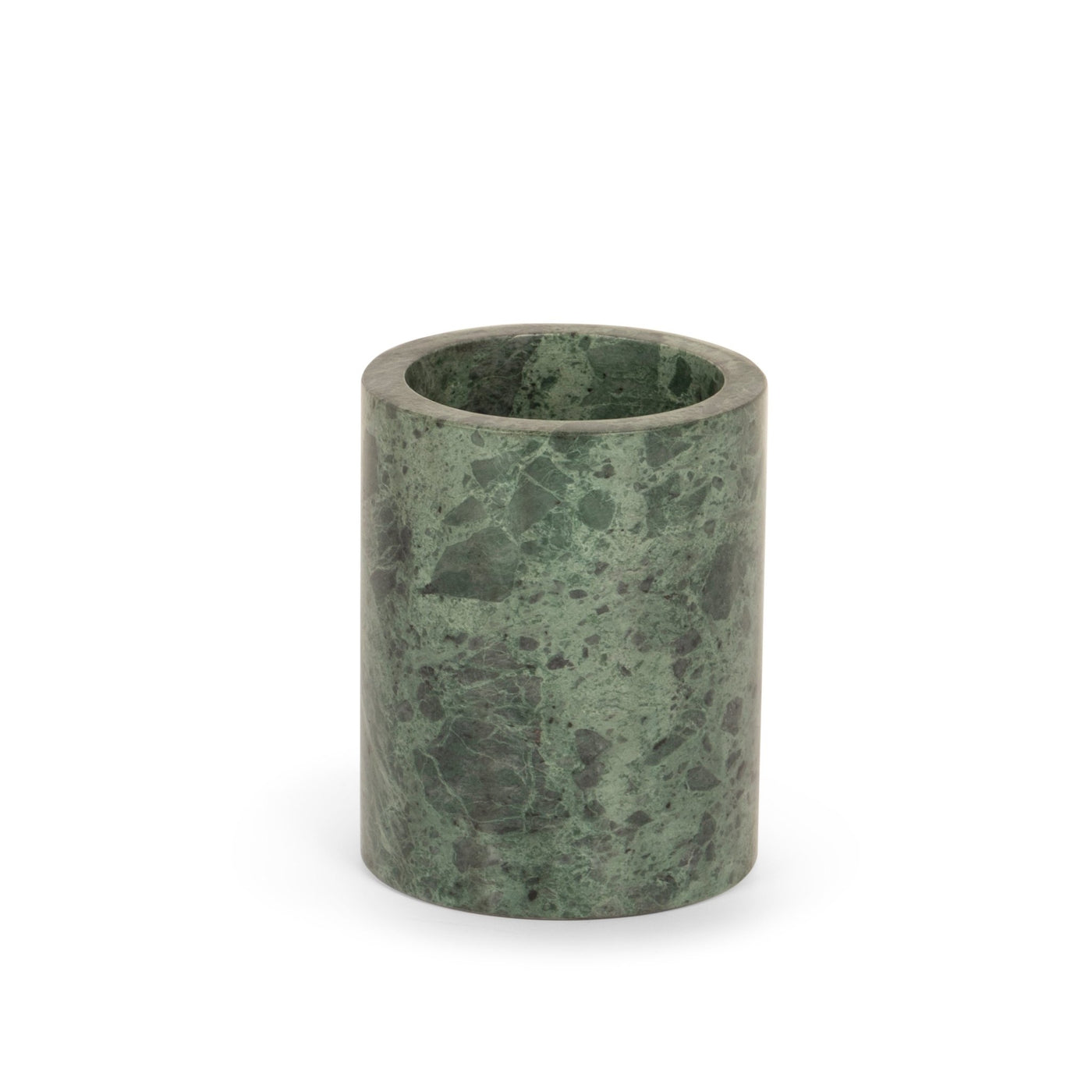 Stoned Marble Zahnbürsten & Aufbewahrungsdose aus Marmor wahlweise in Grün H10xD8cm & 0,73kg - Bitangel RENOVATE & FURNISH HOMES GmbH