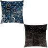Studio EYK Samtkissenbezug/Velvet wahlweise in Blau gemustert ca. B50xH50cm oder Schwarz mehrfarbig ca. B50xH50cm - Bitangel RENOVATE & FURNISH HOMES GmbH