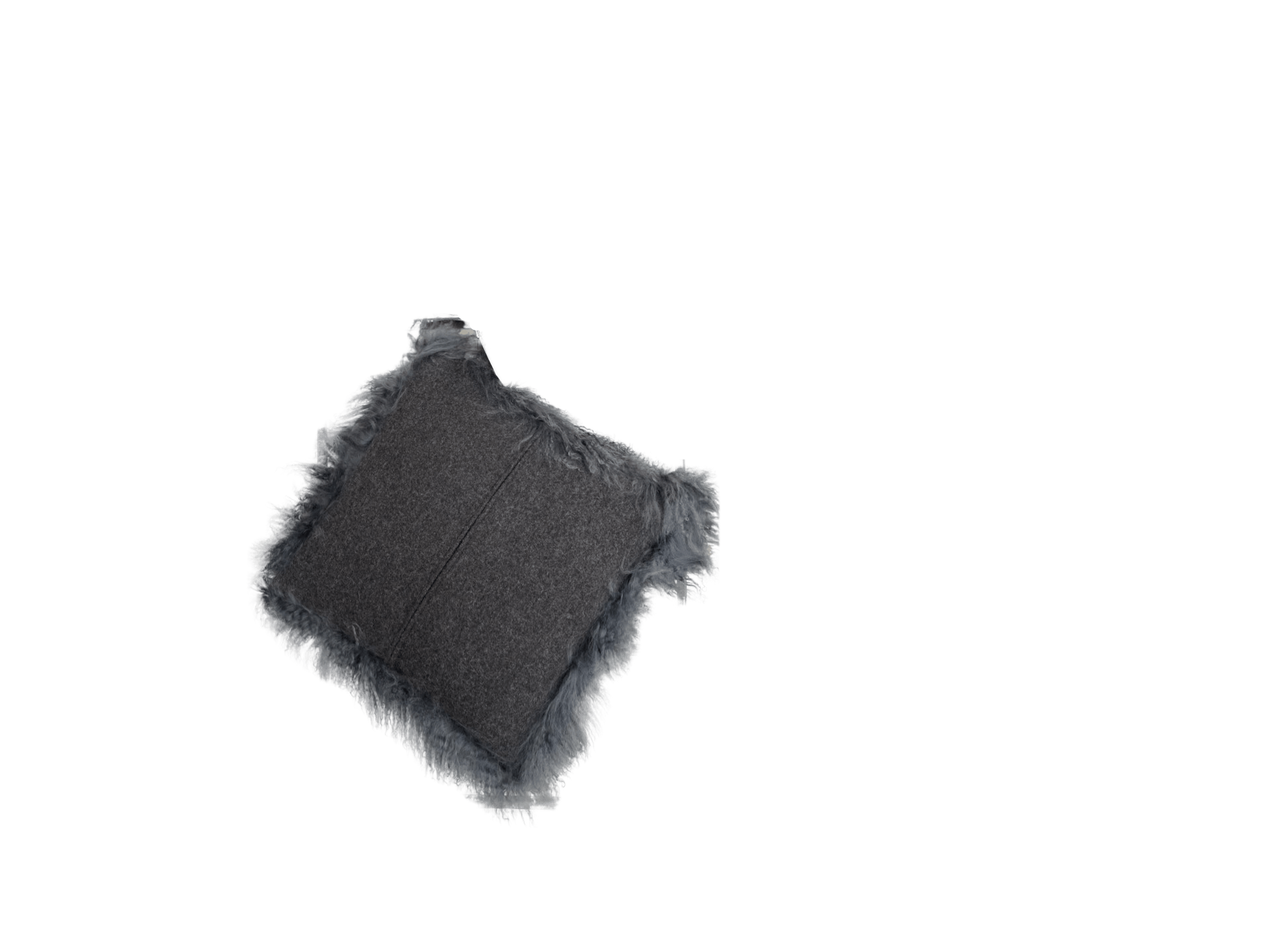 Taff by Thomas Albrecht Tibet Lamm Kissen aus Schurwoll-Walk, Anthrazitfarben wahlweise ca. 30x40cm & 50x50cm - Bitangel RENOVATE & FURNISH HOMES GmbH