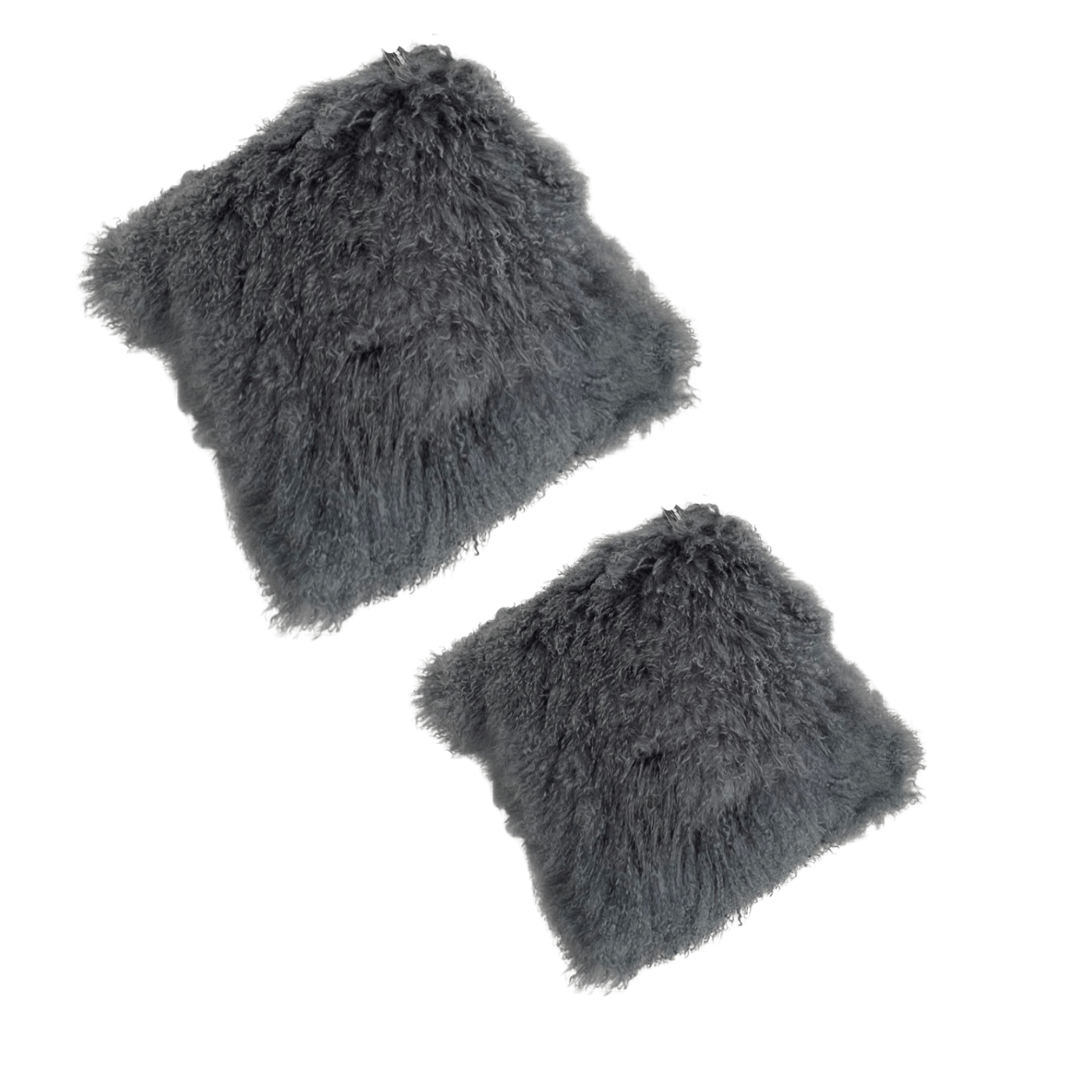 Taff by Thomas Albrecht Tibet Lamm Kissen aus Schurwoll-Walk, Anthrazitfarben wahlweise ca. 30x40cm & 50x50cm - Bitangel RENOVATE & FURNISH HOMES GmbH