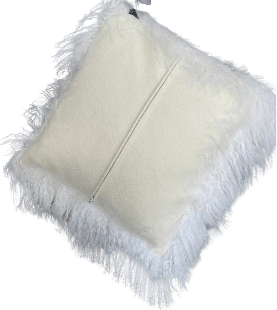 Taff by Thomas Albrecht Tibet Lamm Kissen aus Schurwoll-Walk, in Weiß wahlweise ca. 30x40cm & 50x50cm - Bitangel RENOVATE & FURNISH HOMES GmbH