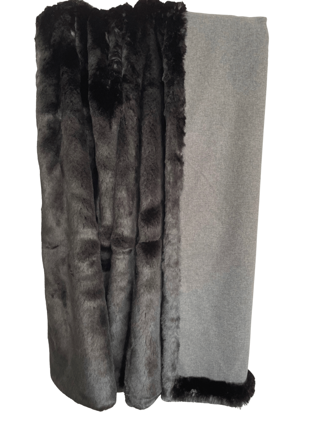 Thomas Albrecht Luxuriöse Webpelz-Decke Nizza in Schwarz ca. 140x200cm - Bitangel RENOVATE & FURNISH HOMES GmbH