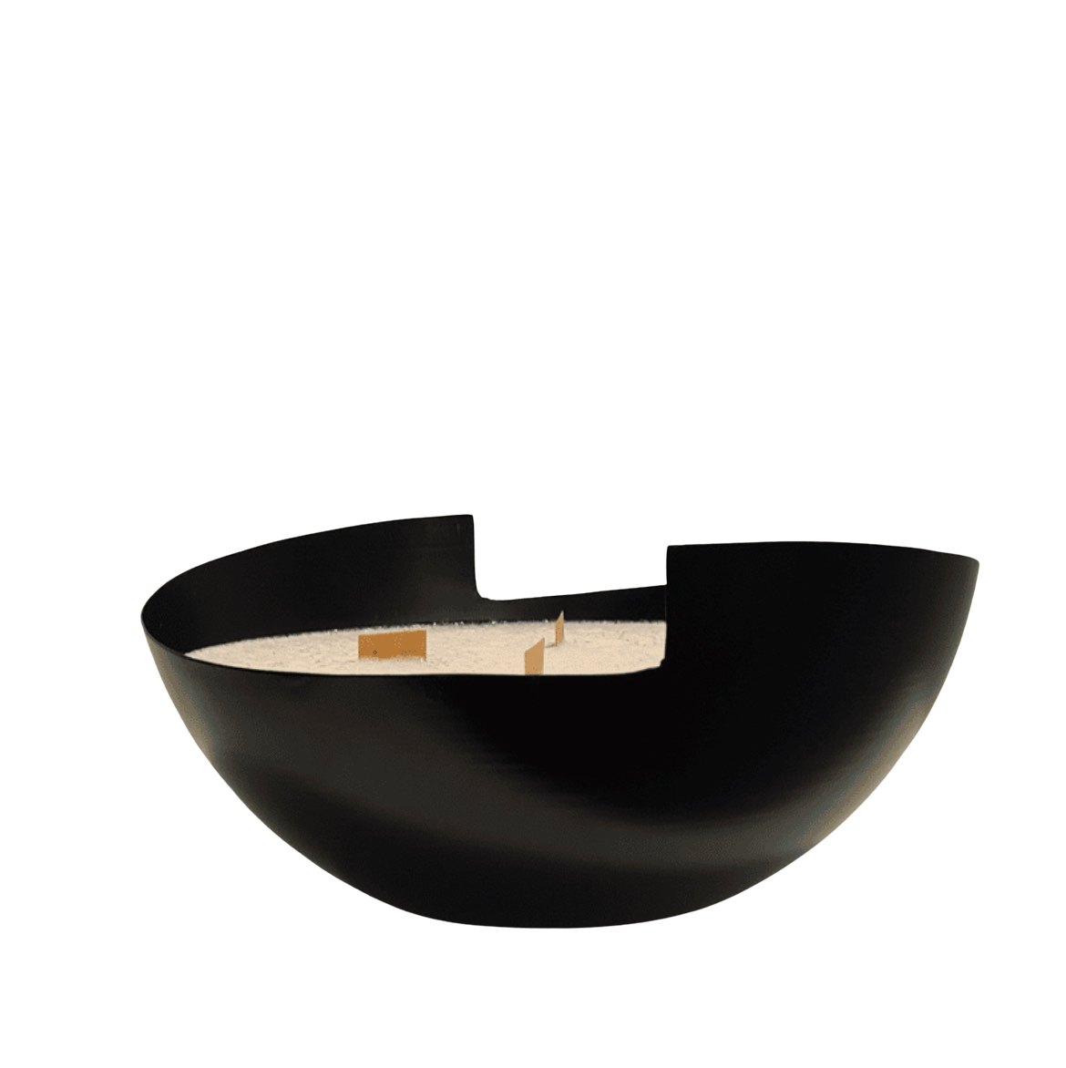 UMAII LEONIE handgefertigte Kerze in einer Schale aus Metall für In-und Outdoor, 100 % Olivenstearin, ohne Paraffin, mit Holzdochten. - Bitangel RENOVATE & FURNISH HOMES GmbH