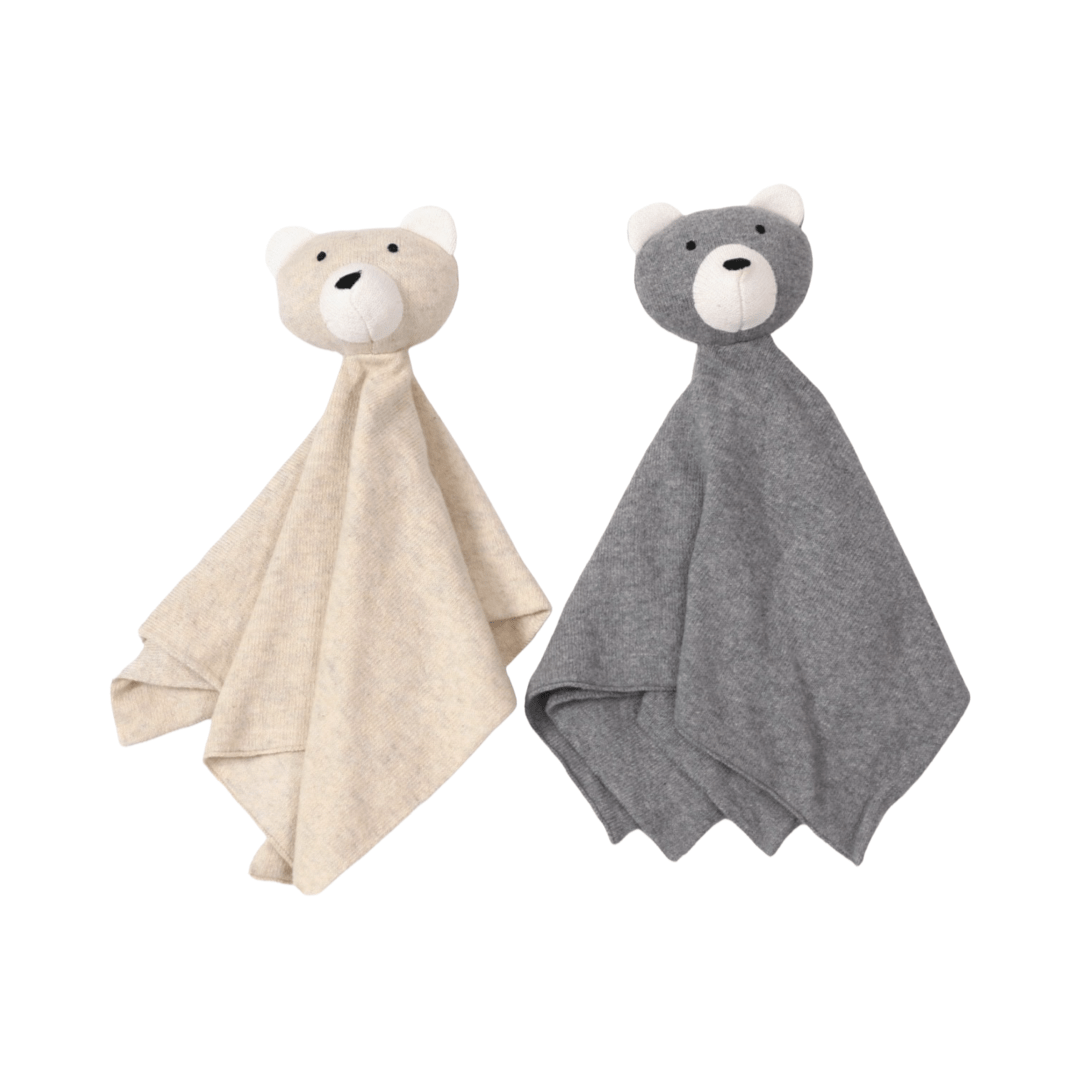 Viverano Organics Luxuriöses Bären- Babyschnuffeltuch wahlweise beige oder grau aus 100% Bio-Baumwolle - Bitangel RENOVATE & FURNISH HOMES GmbH