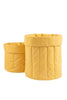 Wigiwama Aufbewahrungs-Set wahlweise in Safranfarben, Himbeerfarben, Safran/Weiß gestreift, OEKO-TEX® ca. 55x40 cm & 45x35cm - Bitangel RENOVATE & FURNISH HOMES GmbH