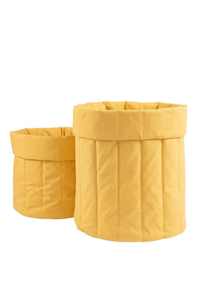 Wigiwama Aufbewahrungs-Set wahlweise in Safranfarben, Himbeerfarben, Safran/Weiß gestreift, OEKO-TEX® ca. 55x40 cm & 45x35cm - Bitangel RENOVATE & FURNISH HOMES GmbH