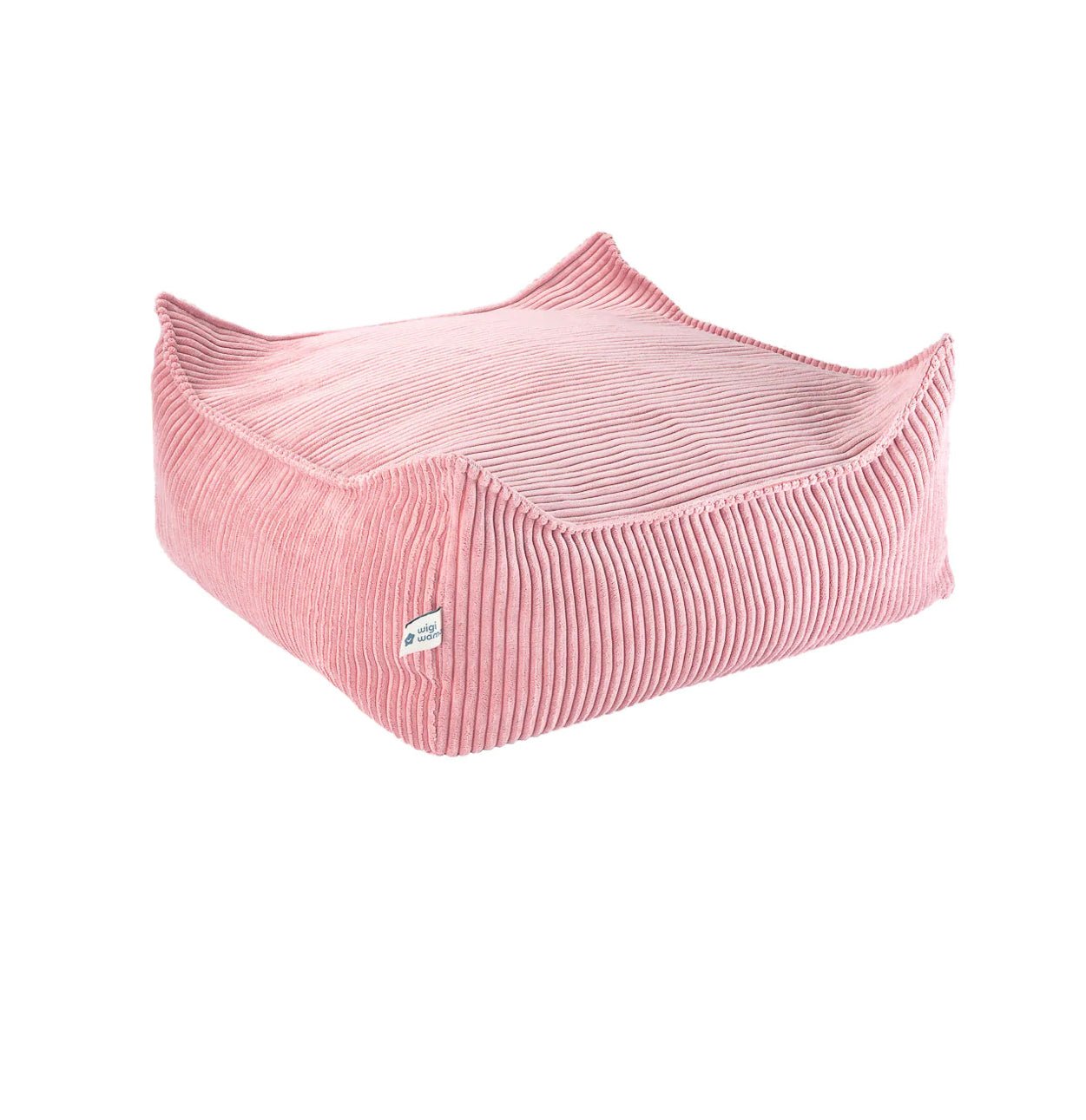 Wigiwama Bubblegum rosé wahlweise Sitzsack oder Ottoman aus aus OEKO-TEX® Cordsamt ca. 80x70x50cm & 60x60x20cm - Bitangel RENOVATE & FURNISH HOMES GmbH