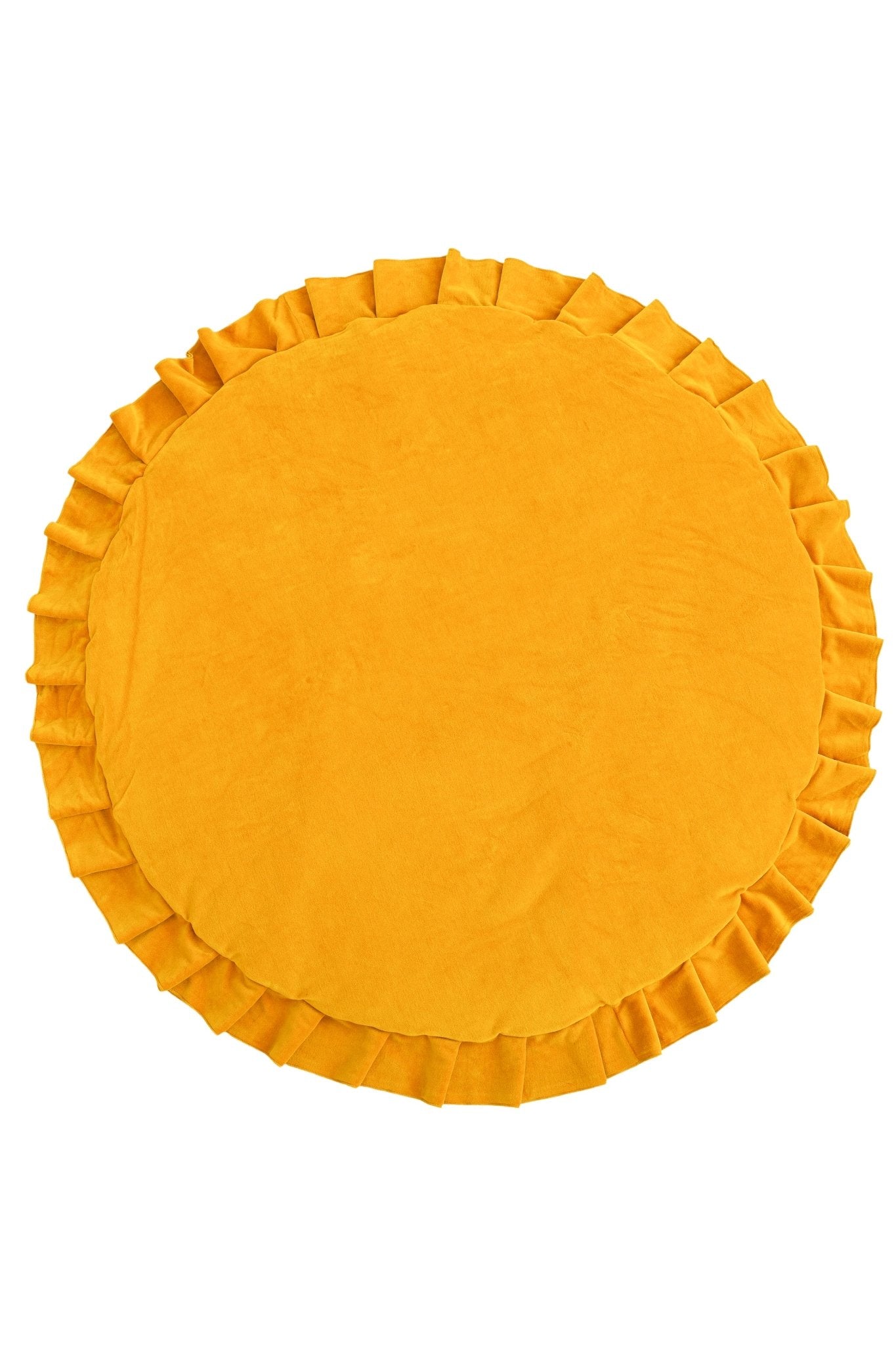 Wigiwama super weiche Velvet-Spielematte cm wahlweiße in safran, weiß, hellgrau, OEKO-TEX® Velvet ca. Ø 110cm - Bitangel RENOVATE & FURNISH HOMES GmbH