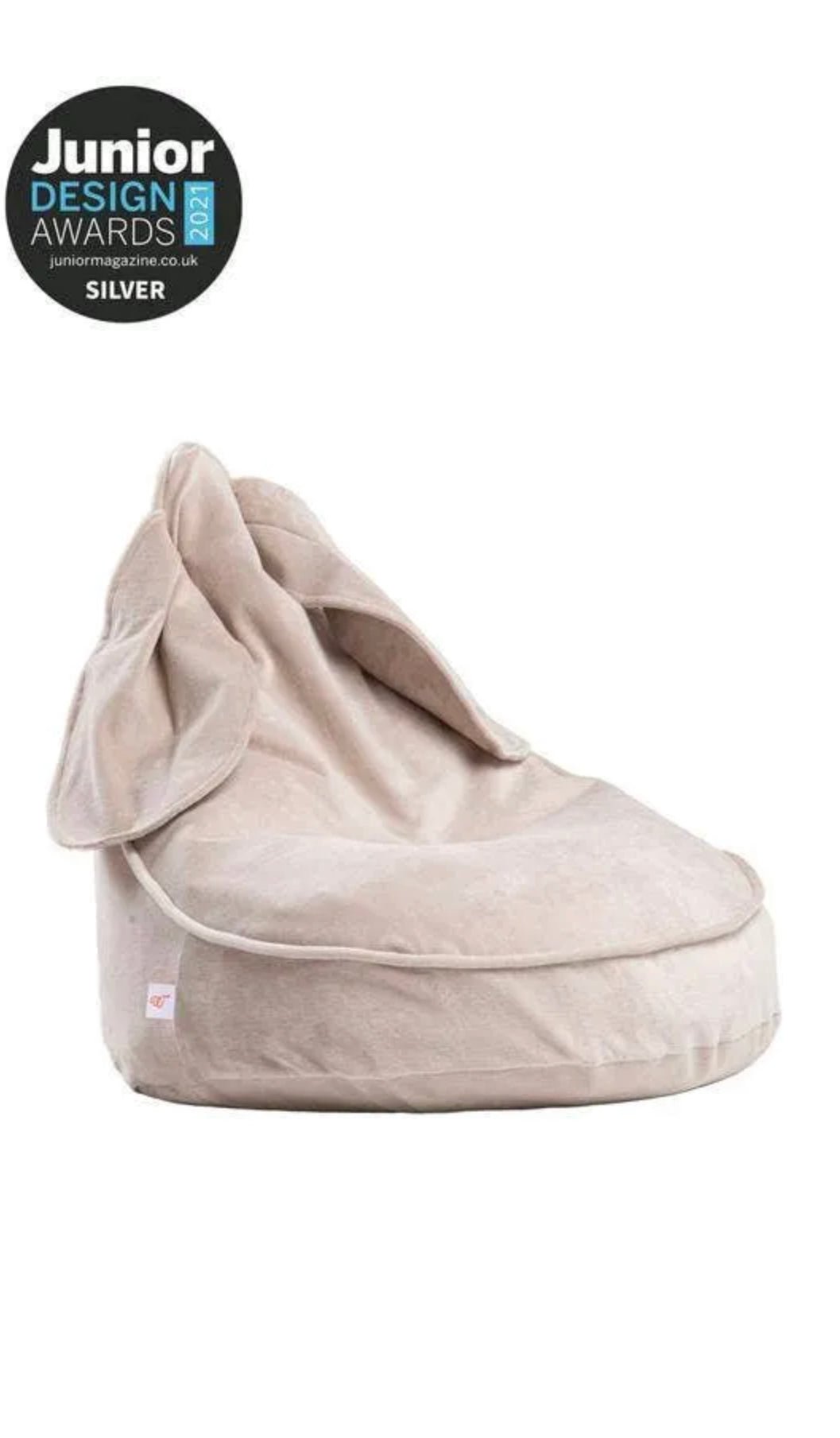 Wigiwama super weicher luxuriöser Velvet Hasen Sitzsack wahlweise in grau oder beige OEKO-TEX® Velvet ca. 75x60x60 cm - Bitangel RENOVATE & FURNISH HOMES GmbH
