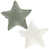 Wigiwama Weihnachtsstern-Kissen aus OEKO-TEX® zertifiziertem Plüsch-Teddystoff Wahlweiße in Eukalyptusgrün oder Weiß ca. 40x40x10cm - Bitangel RENOVATE & FURNISH HOMES GmbH